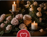 Kerze und Blumen